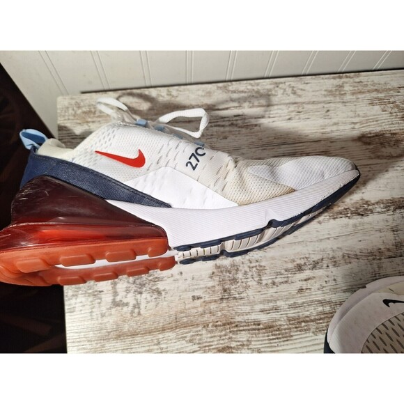 Nike Air Max 270 USA Men's Size 10 Athletic White Red Shoe Sneakers DJ5172-100 - Picture 9 of 10